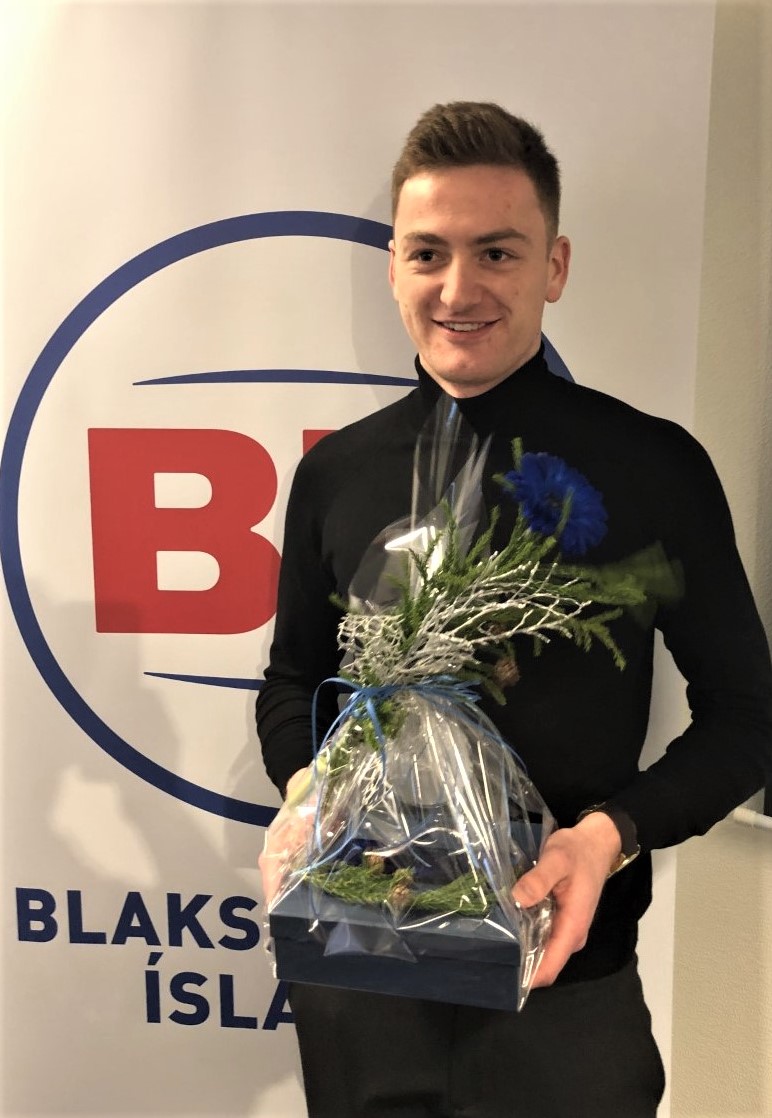 Ævarr Freyr Birgisson er blakmaður ársins 2019
